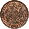 1 Kreuzer (1/100 Florin - large arms - w/o mint mark)