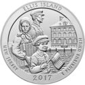 25 Cents / Quarter (Ellis Island. Silver 5 Oz.)