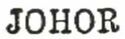 Straits Settlements overprinted "JOHOR" in Roman Font