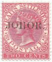 Straits Settlements overprinted "JOHOR." in Roman Font