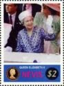 Queen Elizabeth II wearing White Hat and Gloves