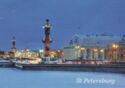 Saint Petersburg. View of Rostral Columns and the Stock Exchange
