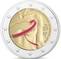 2 Euro (25th Anniversary of Breast Cancer Research. Coloured)