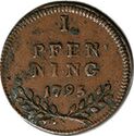 1 Pfenning (Archbishop Hieronymus von Colloredo)