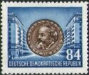 Karl-Marx-Allee (Stalinallee), Berlin; Karl Marx medallion