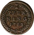 1 Pfenning (Archbishop Hieronymus von Colloredo)