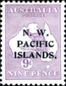 Kangaroo and Map - Overprinted