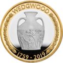 2 Pounds (260 years of Wedgwood. Silver)
