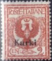 Eagle and ornaments, overprinted