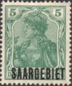 Germania, overprinted SAARGEBIET