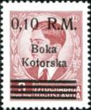 Overprint BOKA KOTORSKA Over Petar II