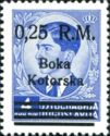 Overprint BOKA KOTORSKA Over Petar II