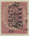 Straits Settlements Vertically Overprinted "2 CENTS PERAK"