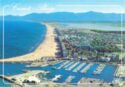 Canet-en-Roussillon : Canet-Plage, aerial view of the marina and the beach