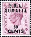 England Stamps Overprint "Somalia"