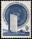 UN Symbol with Building