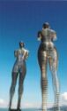 Batumi. Love - A moving sculpure of Nino and Ali
