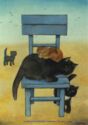 Cats Art by Renate Koblinger.