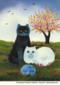 Cats Art by Anna Hollerer. "Katzenfamilie"