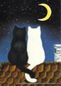 Cats Art by Anna Hollerer. "Liebesnacht"