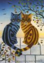 Cats Art by Anna Hollerer. "Verliebt im Herbst"