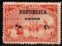 Arrival at Calicut, India - on Macao stamp