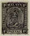 Sultan Abu Bakar of 1935-1941 Handstamped with Chop