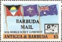 Flags of Antigua, Australia and Scout Movement - Overprinted