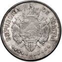 1 Boliviano (Rectangular shield)