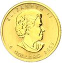 5 Dollars (Maple leaf - gold)