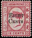 Surcharged "EIGHT CENTS"