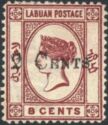Surcharged "2 CENTS" on issue of 1883