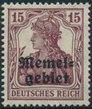 Germania, overprint Memel-Area
