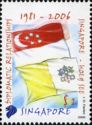 Flags of Singapore and Vatican