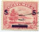Lake Amatitlan 50c issue of 1929 with 5c surcharge