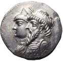 1 Tetradrachm (7th Elymais king Kamnaskires IV and Queen Anzaze)
