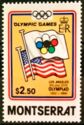Olympic and American Flags
