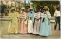 Group of Panamanian girls in carnival costume, Panamá