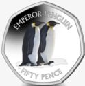 50 Pence (Emperor Penguin - Color)
