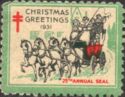 Christmas Greetings 1931 25th annual seal American Lung Asso