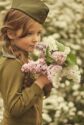 Victory Day. Girl with lilac