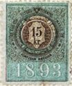 Stempel Marke 1893 15kr