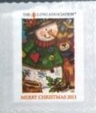 Seasons Greetings Lung Association Snowman in Green Jacket