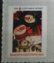 Seasons Greetings Lung Association Two Snowmen