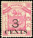 Coat of Arms surcharged "3 CENTS"