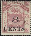 Coat of Arms surcharged "3 CENTS"