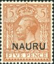 King George V - Overprinted 'NAURU'