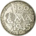 100 Francs (50 years of Victory. Pax- 15 gr)