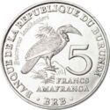 5 Francs (S. ground hornbill - Bucorvus leadbeateri - Bucorve du Sud)