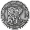 1,500 CFA Francs (African Elephant. Antique finish)